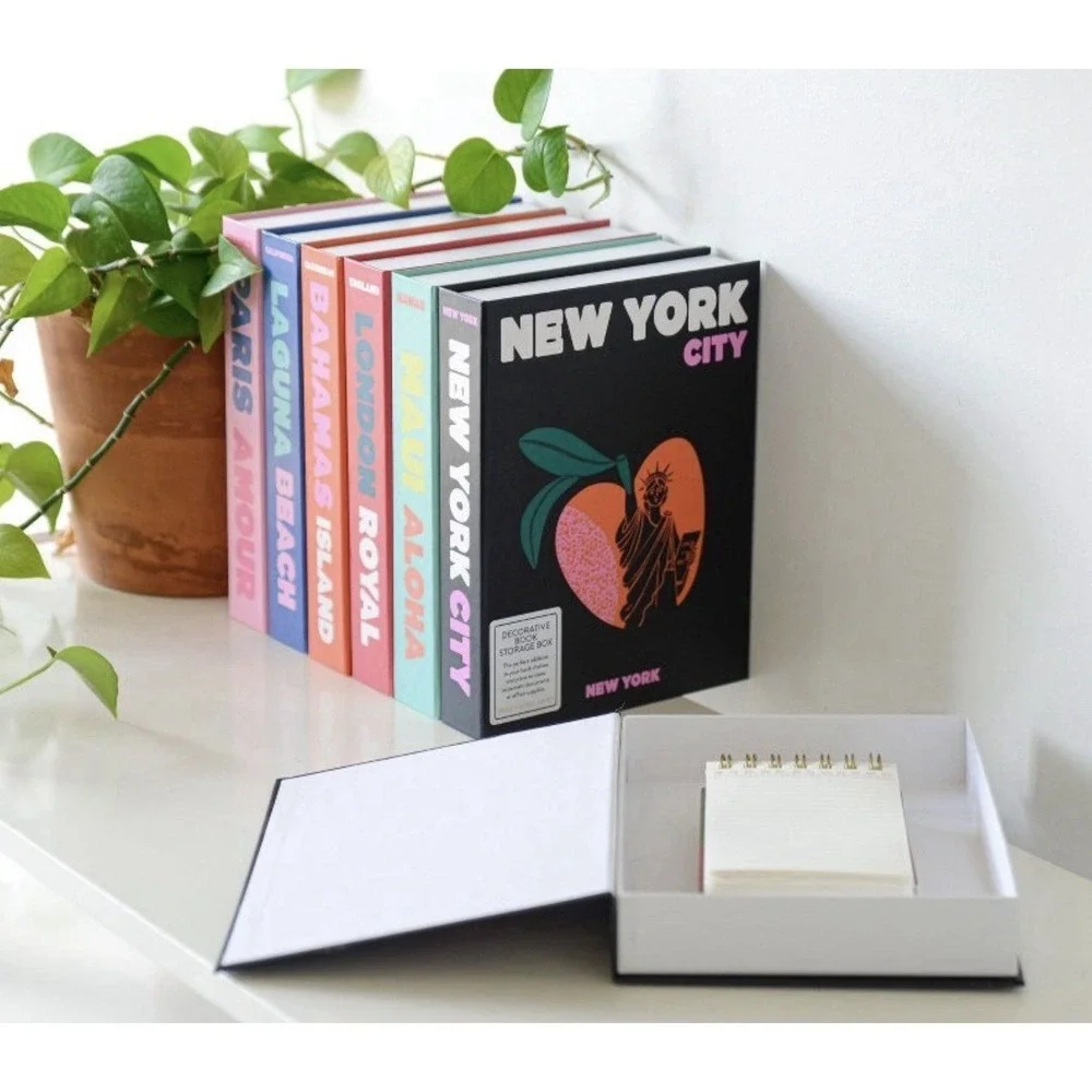 Brand New New York City Decorative Book Box Faux Storage Book Coffee Table Decor